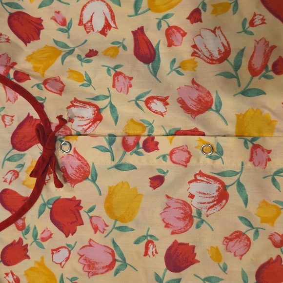 Vintage Floral Smock Apron Snap Front Pockets Cottagecore Grandmacore M - Picture 2 of 7